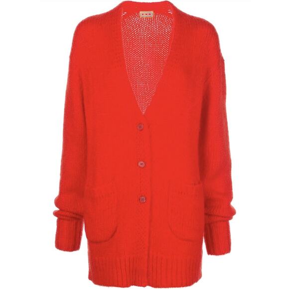 LHD Sycamore Canyon Red Mohair Sweater Cardigan Size XS - Picture 7 of 7
